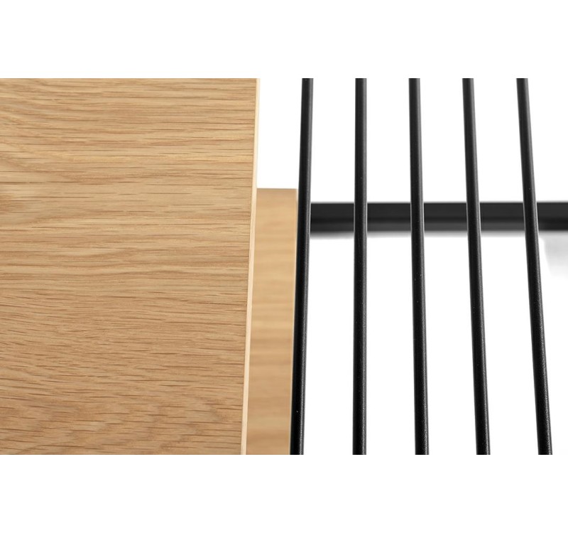 Stolik GALLER dąb - gazetnik, MDF, metal