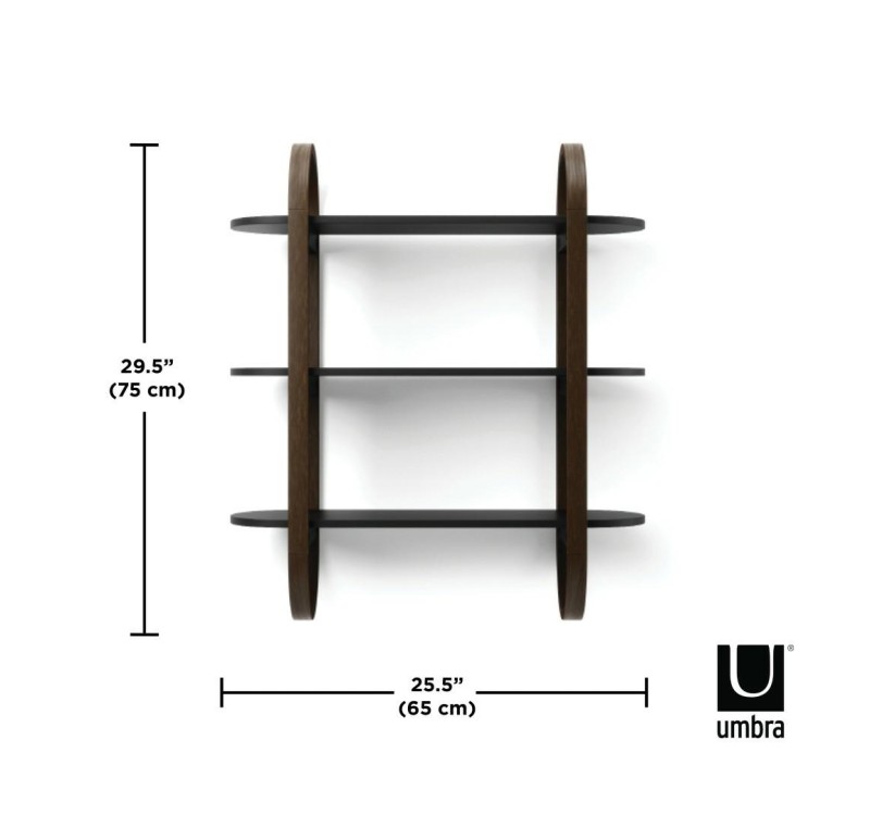 UMBRA półka ścienna BELLWOOD czarny orzech