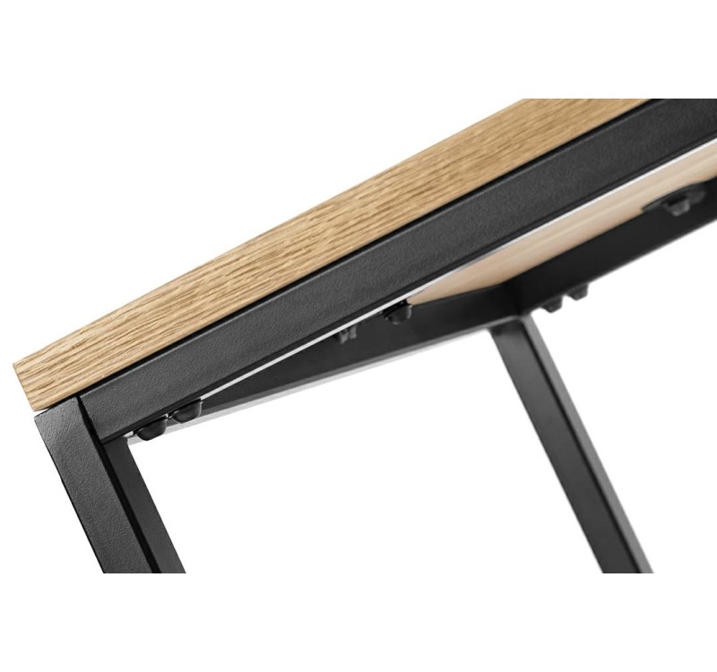 Stolik GALLER dąb - gazetnik, MDF, metal