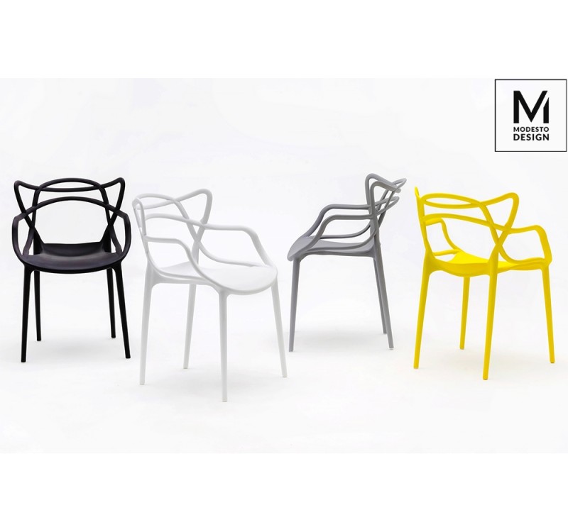 MODESTO krzesło HILO czarne-polipropylen