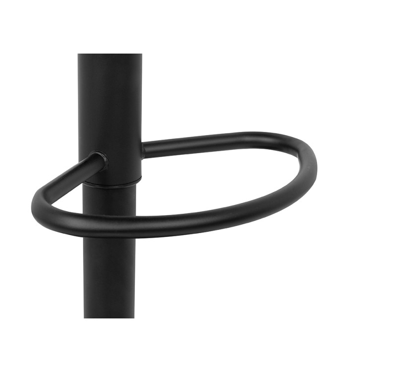 Krzesło barowe VOLT regulowane czarne / ciemny wiąz