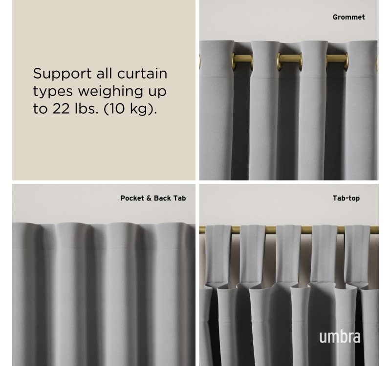 UMBRA karnisz LOOP 1 107 - 305 cm złoty