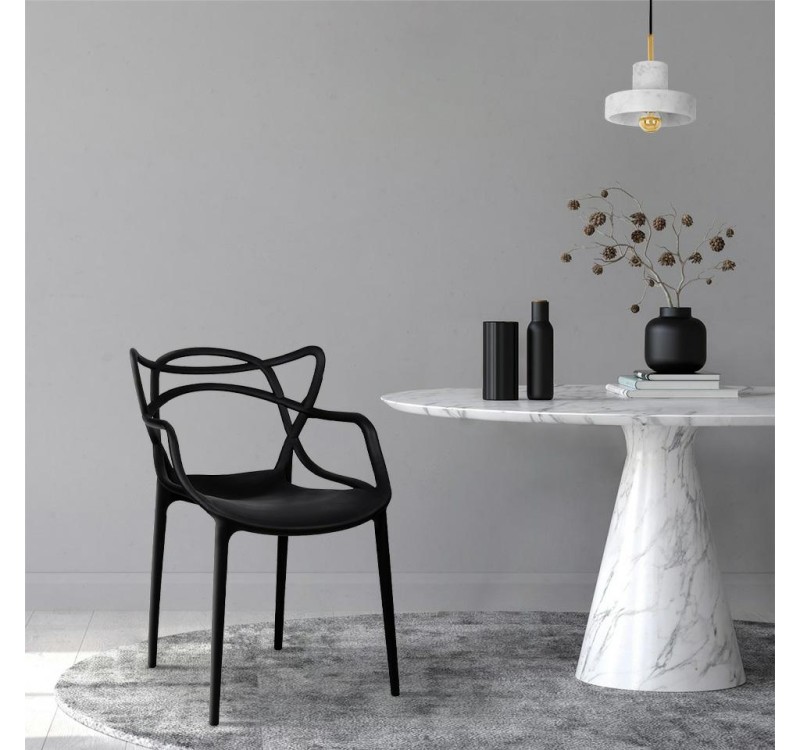 MODESTO krzesło HILO czarne-polipropylen