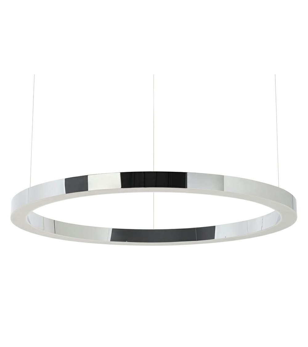 Lampa wisząca RING 100 srebrna - LED, stal polerowana
