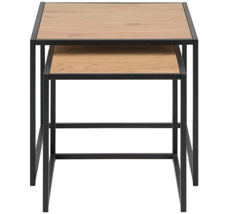 ACTONA zestaw stolików SEAFORD dąb - MDF, metal