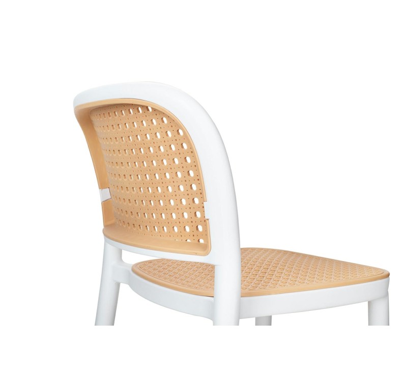 Krzesło barowe WICKY białe