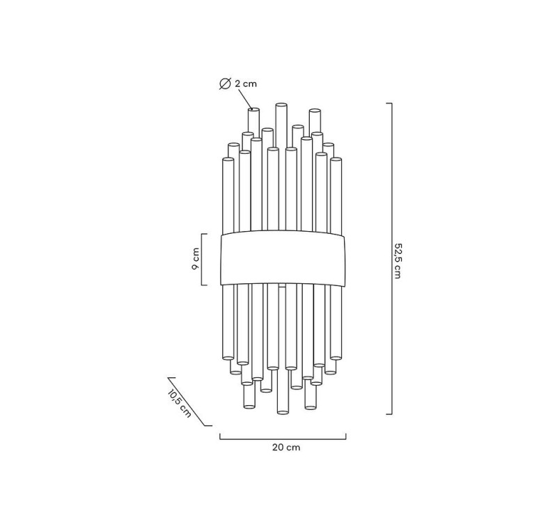 MOOSEE lampa ścienna PORTOFINO złota