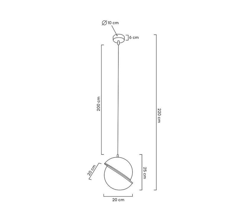 MOOSEE lampa wisząca GLOBE 20 złota