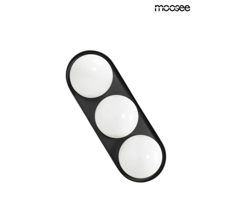 MOOSEE lampa ścienna DROPS 3 czarna