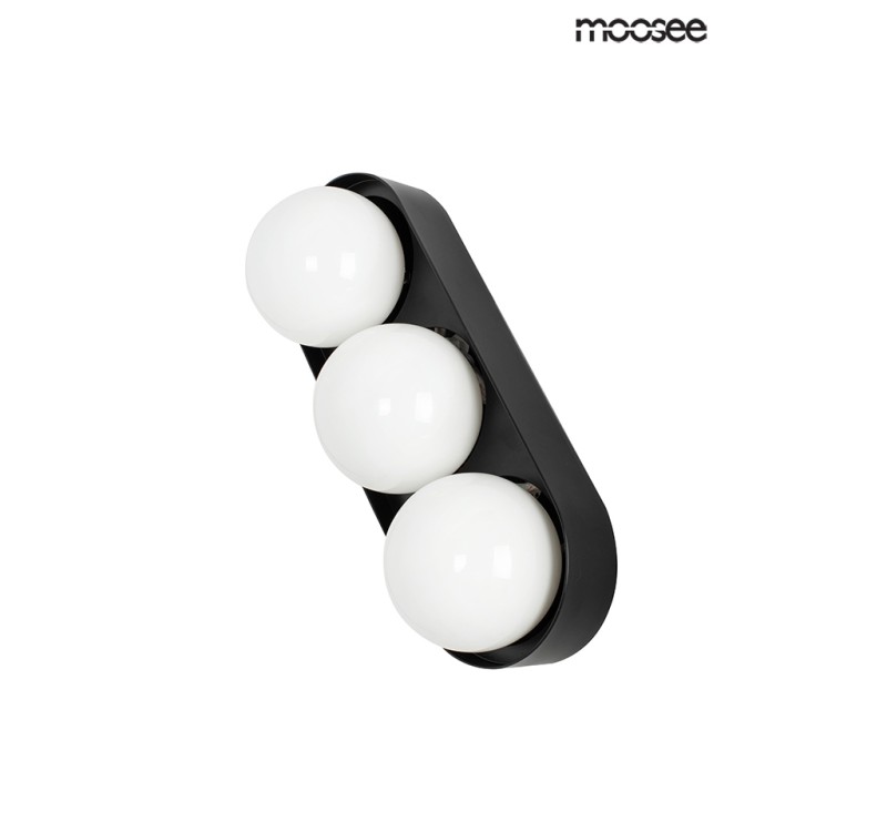 MOOSEE lampa ścienna DROPS 3 czarna