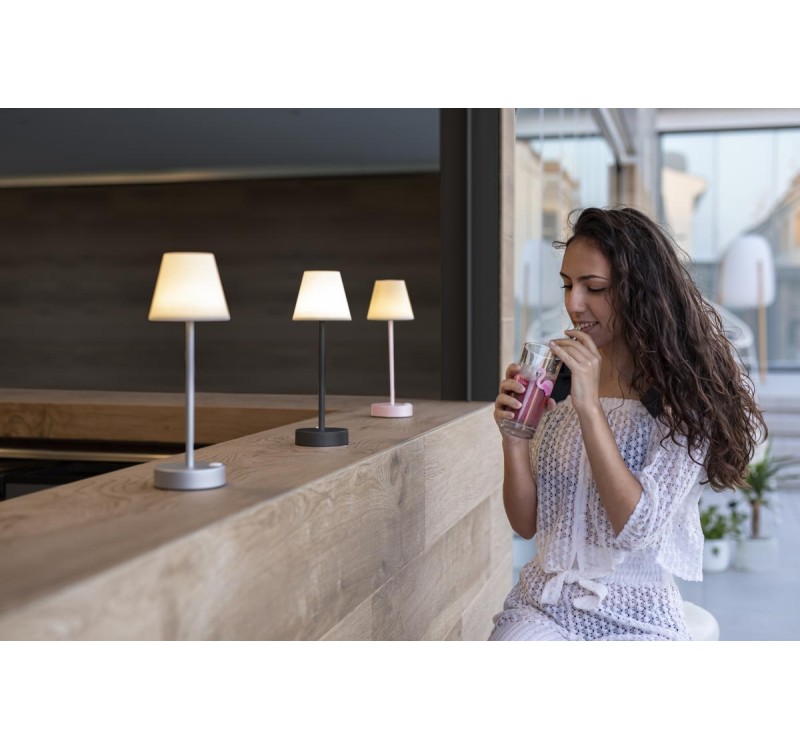 NEW GARDEN lampa stołowa LOLA SLIM 30 BATTERY rose gold