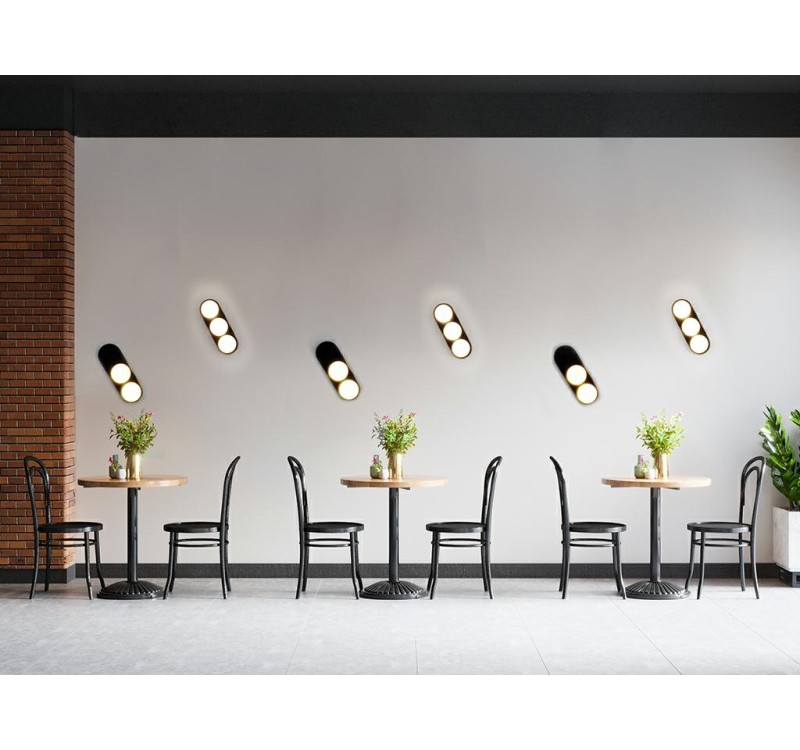 MOOSEE lampa ścienna DROPS 3 czarna