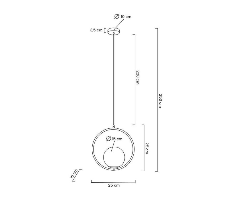 MOOSEE lampa wisząca AURELIA 25 złota