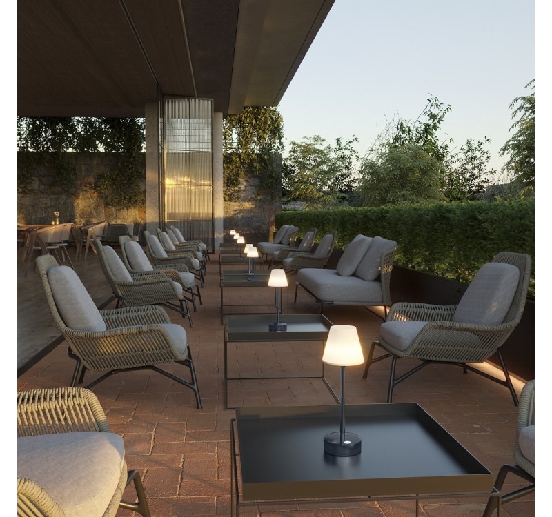 NEW GARDEN lampa stołowa LOLA SLIM 30 BATTERY rose gold