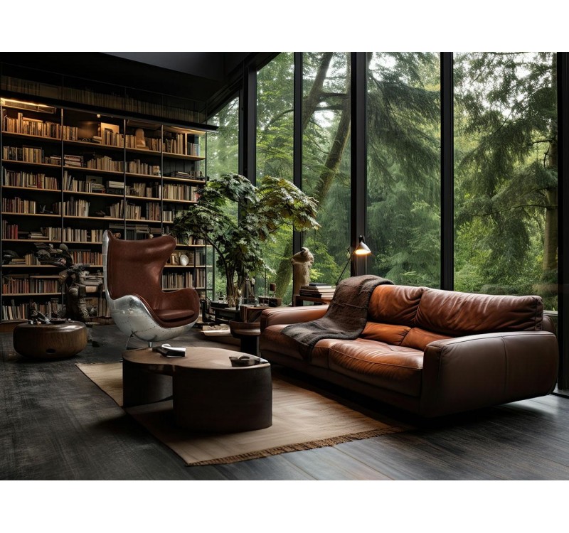 Fotel EGG AVIATOR PU brązowy