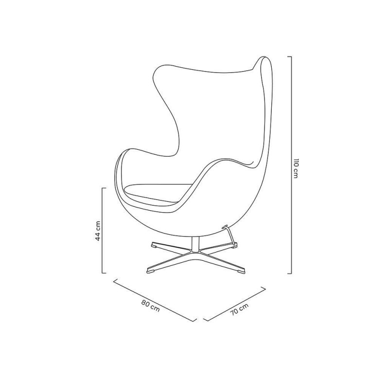 Fotel EGG AVIATOR PU brązowy