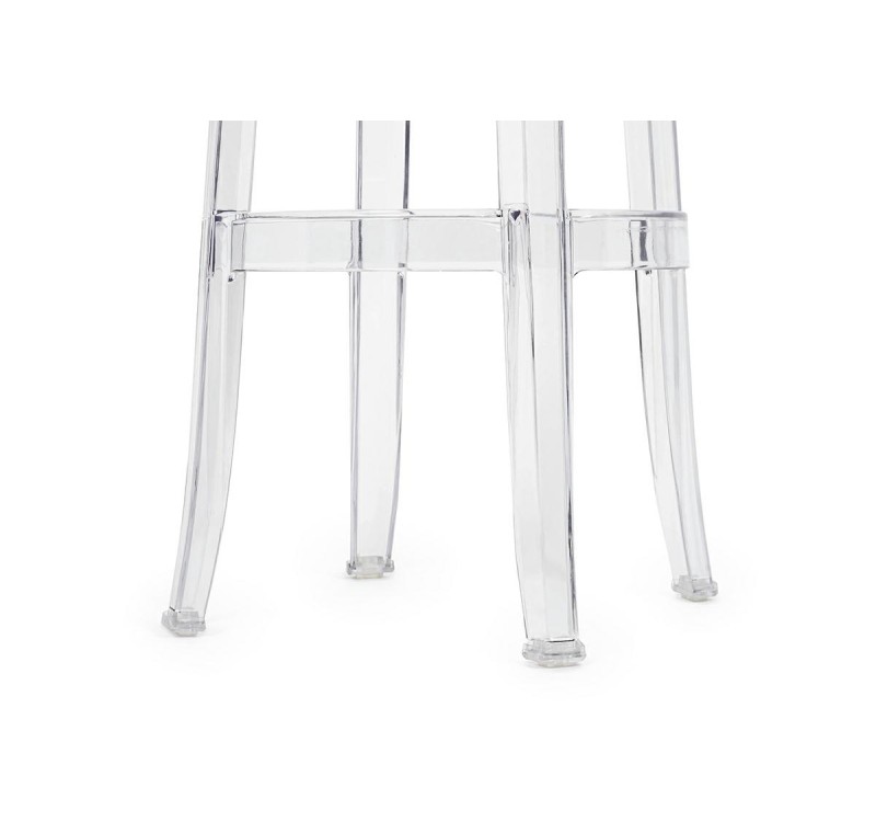 Krzesło barowe CHARLES 76 transparentne - poliwęglan