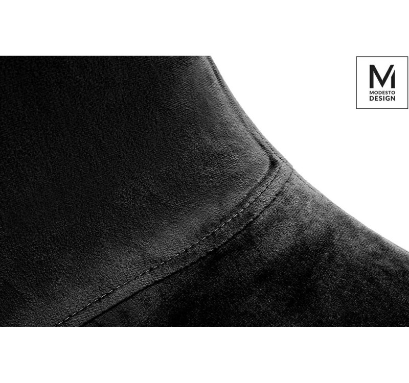 MODESTO krzesło LUCY czarne - welur, metal