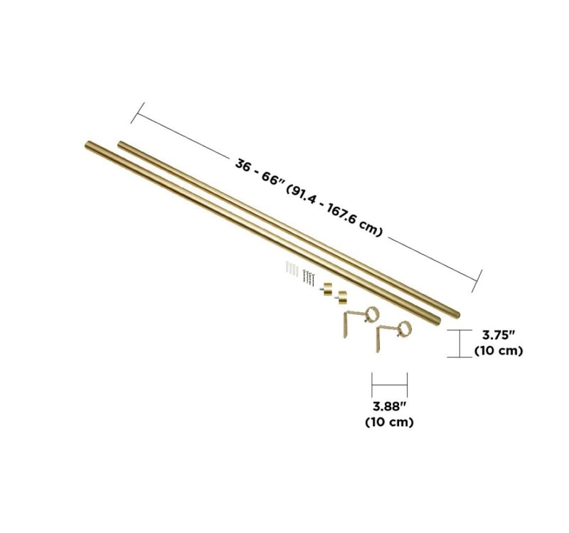 UMBRA pojedynczy karnisz CAPPA 91-168 cm złoty