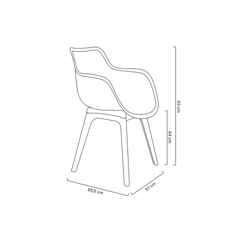 Krzesło LANDI białe - polipropylen