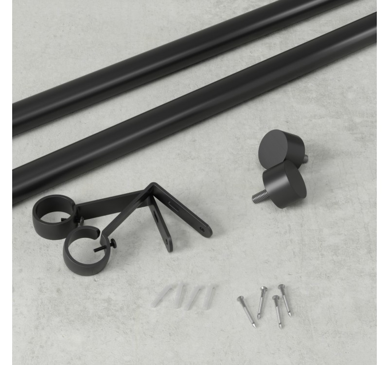 UMBRA pojedynczy karnisz CAPPA  91-168 cm szczotkowana czerń