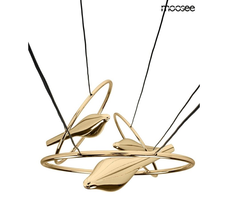 MOOSEE lampa wisząca BIRD DISC złota