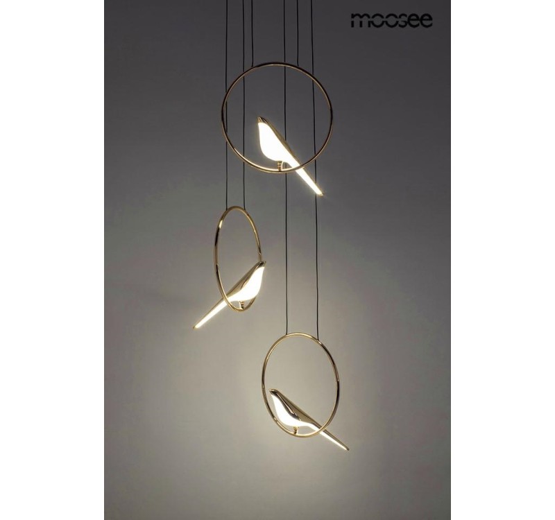 MOOSEE lampa wisząca BIRD DISC złota