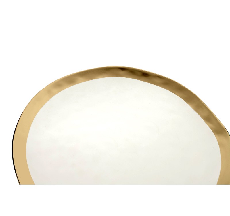 KARE talerz BELL 26 cm biało-złoty