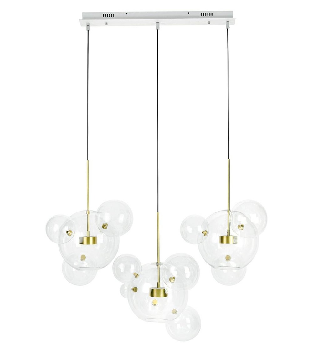 MOOSEE lampa wisząca CAPRI LINE 3 złota   - 180 LED, aluminium, szkło