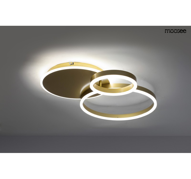 MOOSEE lampa sufitowa / plafon RINGS 3    złota