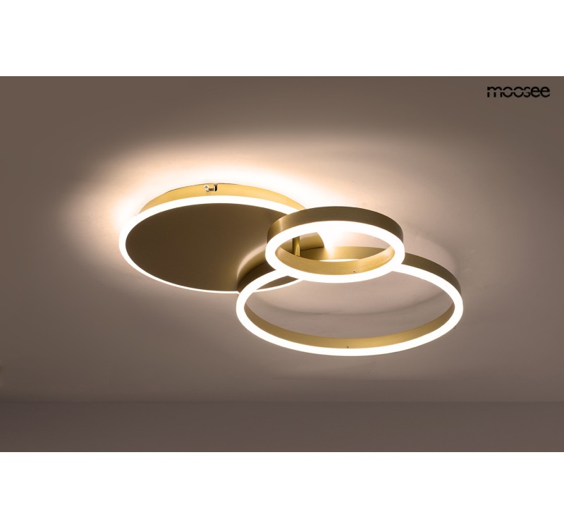 MOOSEE lampa sufitowa / plafon RINGS 3    złota