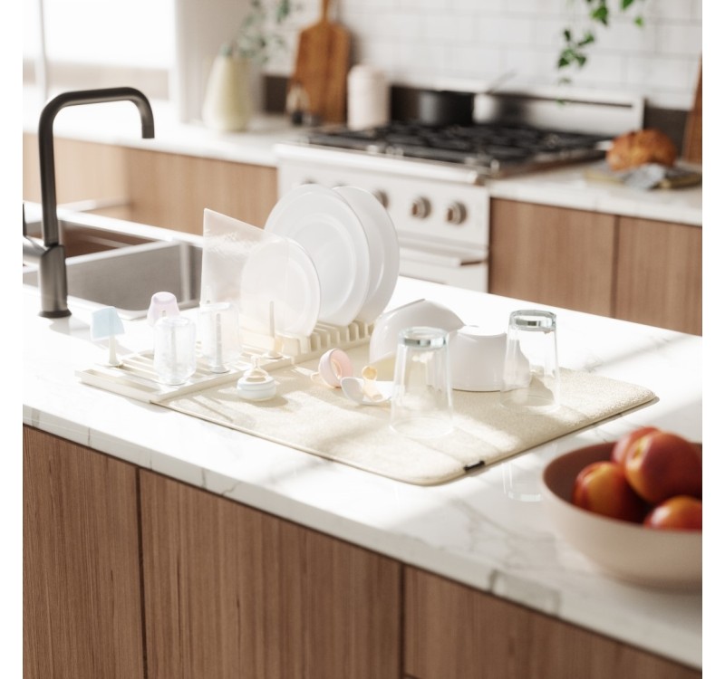 UMBRA suszarka do naczyń UDRY z matą beżowa