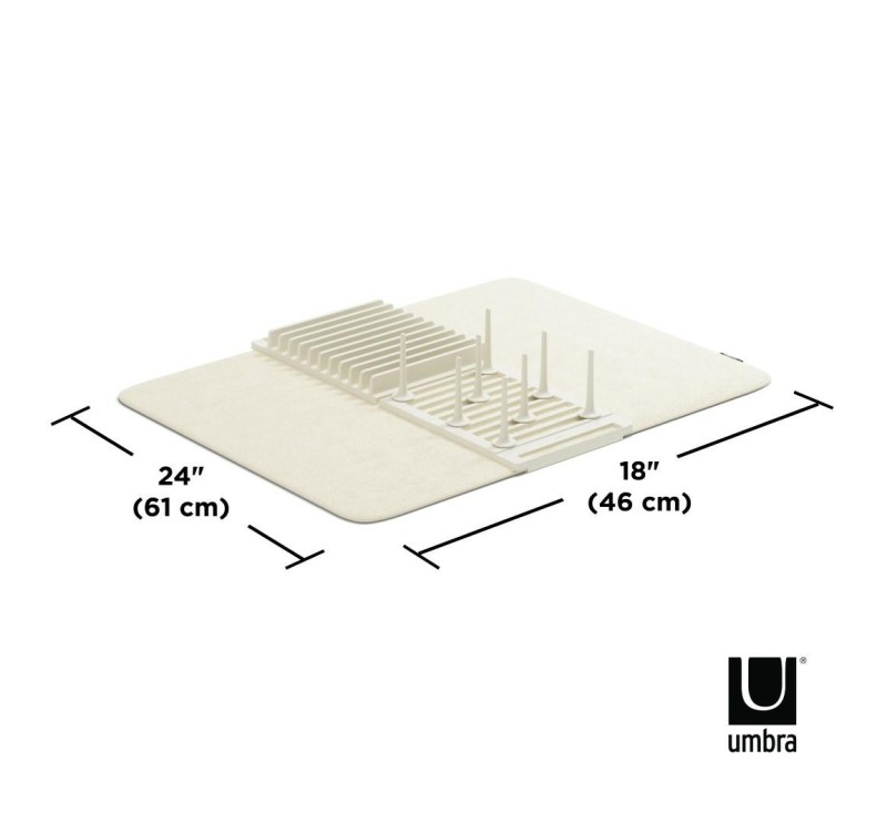UMBRA suszarka do naczyń UDRY z matą beżowa