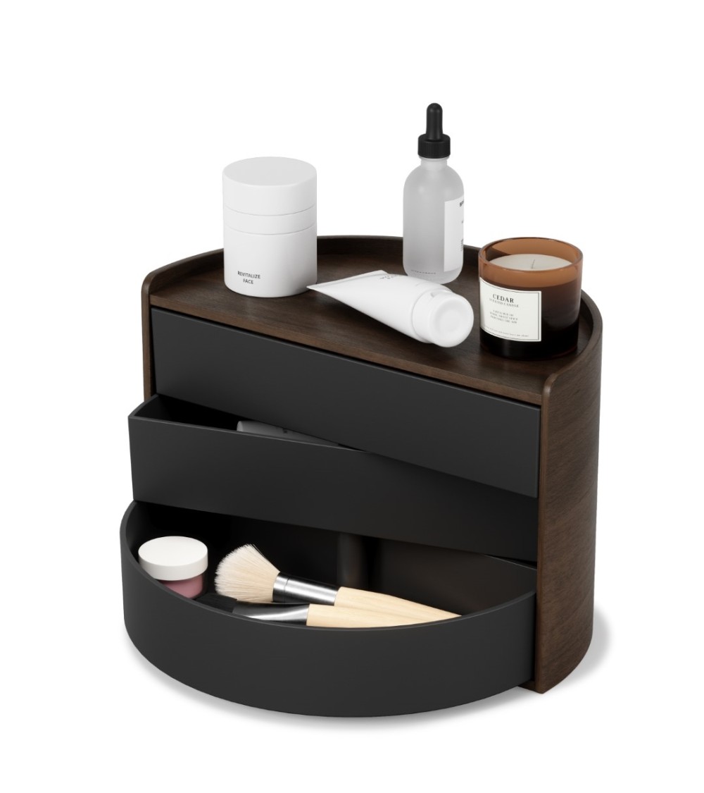 UMBRA pojmenik na biżuterię MOONA czarny  orzech