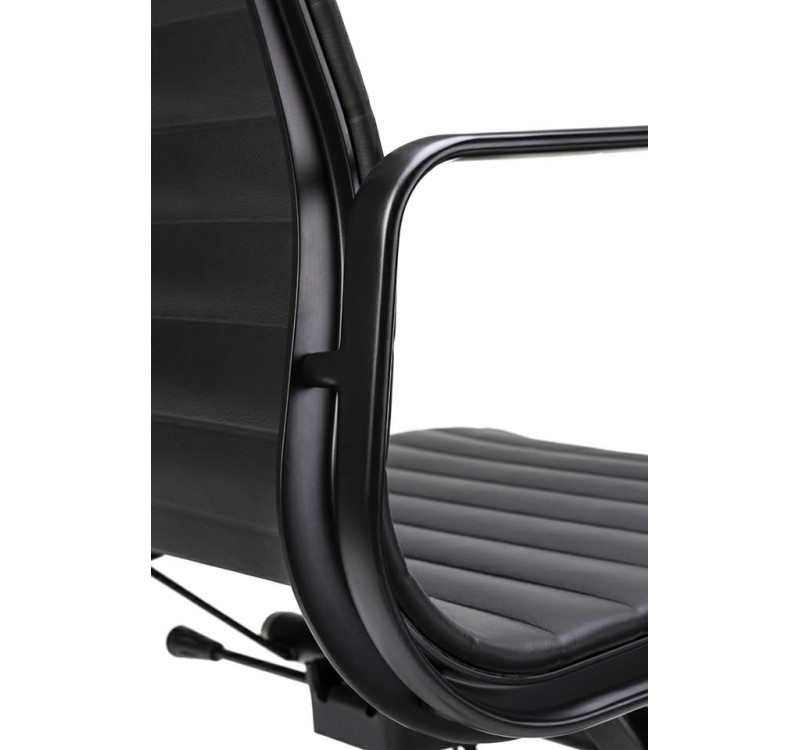 Fotel biurowy AERON PRESTIGE PLUS czarny - skóra naturalna, aluminium