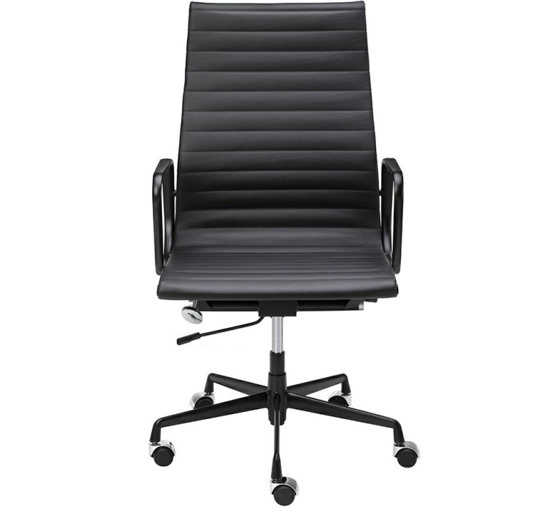 Fotel biurowy AERON PRESTIGE PLUS czarny - skóra naturalna, aluminium