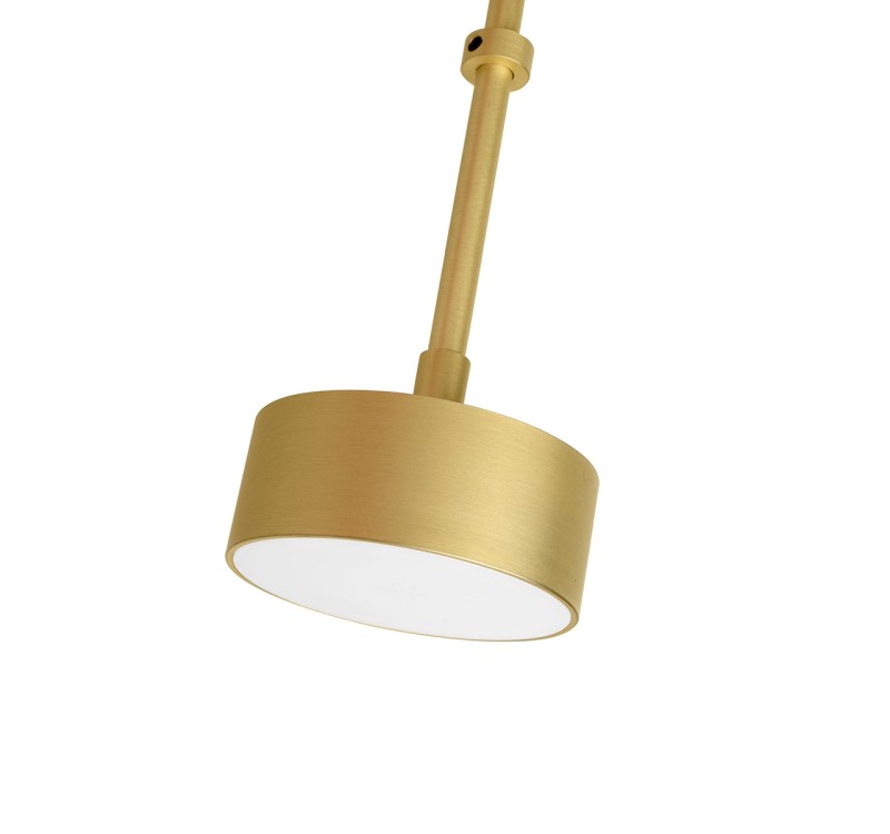 MOOSEE lampa wisząca CAPRI DISC 3 złota   - 180 LED, aluminium, szkło