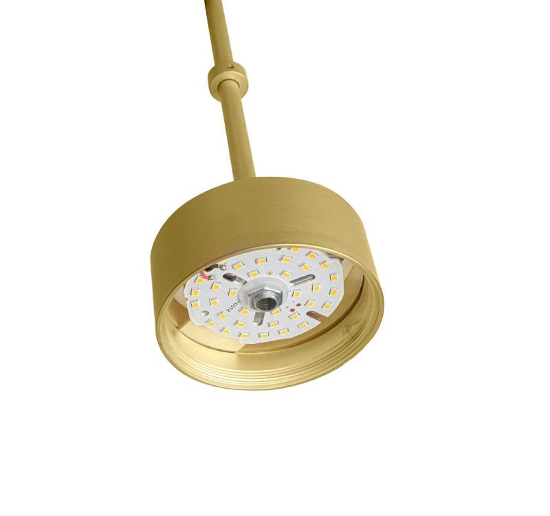 MOOSEE lampa wisząca CAPRI LINE 5 złota   - 300 LED, aluminium, szkło