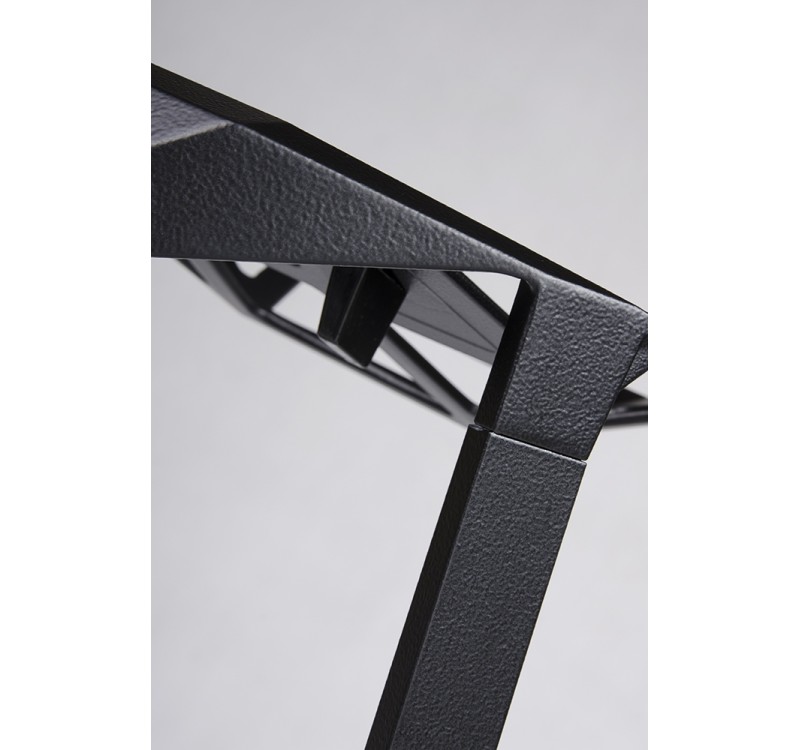 Krzesło barowe SPLIT PREMIUM czarne - aluminium