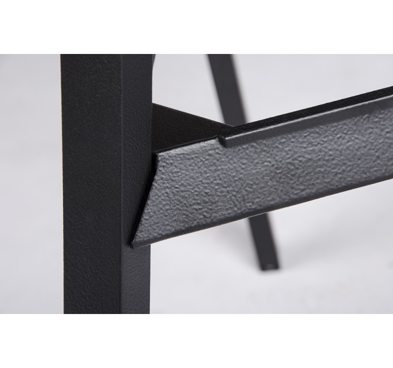 Krzesło barowe SPLIT PREMIUM czarne - aluminium