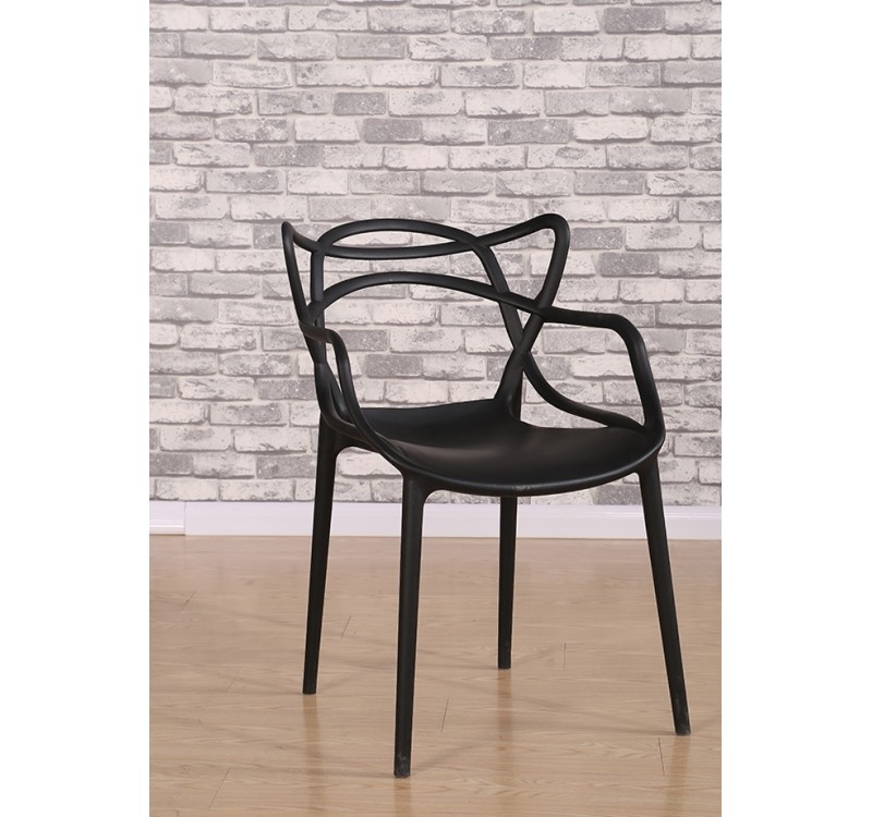 Krzesło HILO PREMIUM czarne - polipropylen