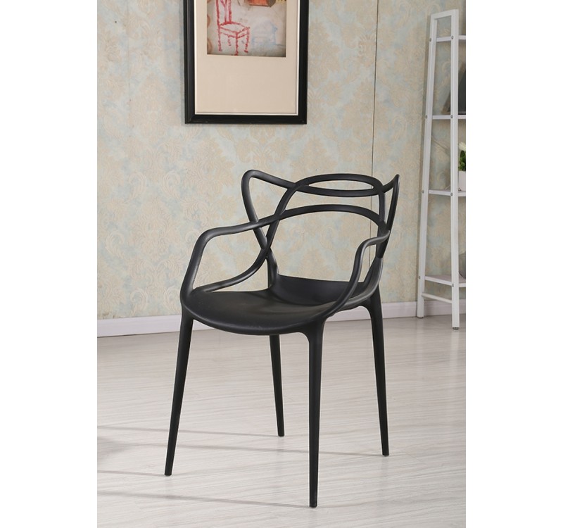 Krzesło HILO PREMIUM czarne - polipropylen