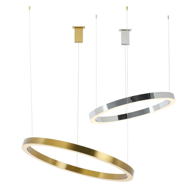 Lampa wisząca RING 100 złota - LED, stal