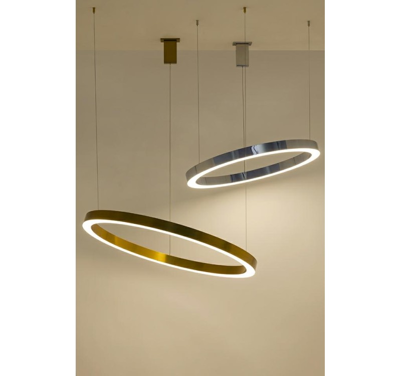 Lampa wisząca RING 100 złota - LED, stal