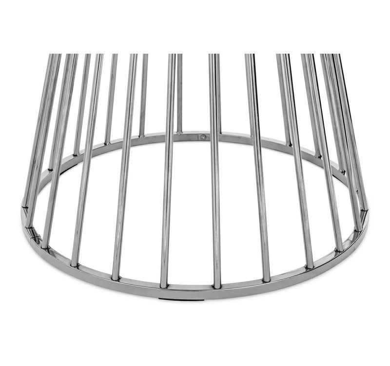 Stół GLAM MARBLE 110 - MDF, chromowana podstawa