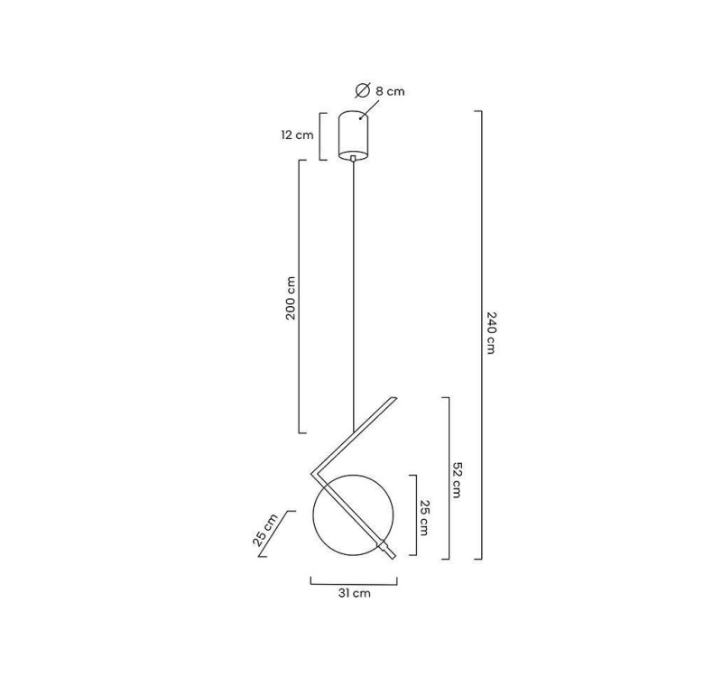 MOOSEE lampa wisząca ECHO złota