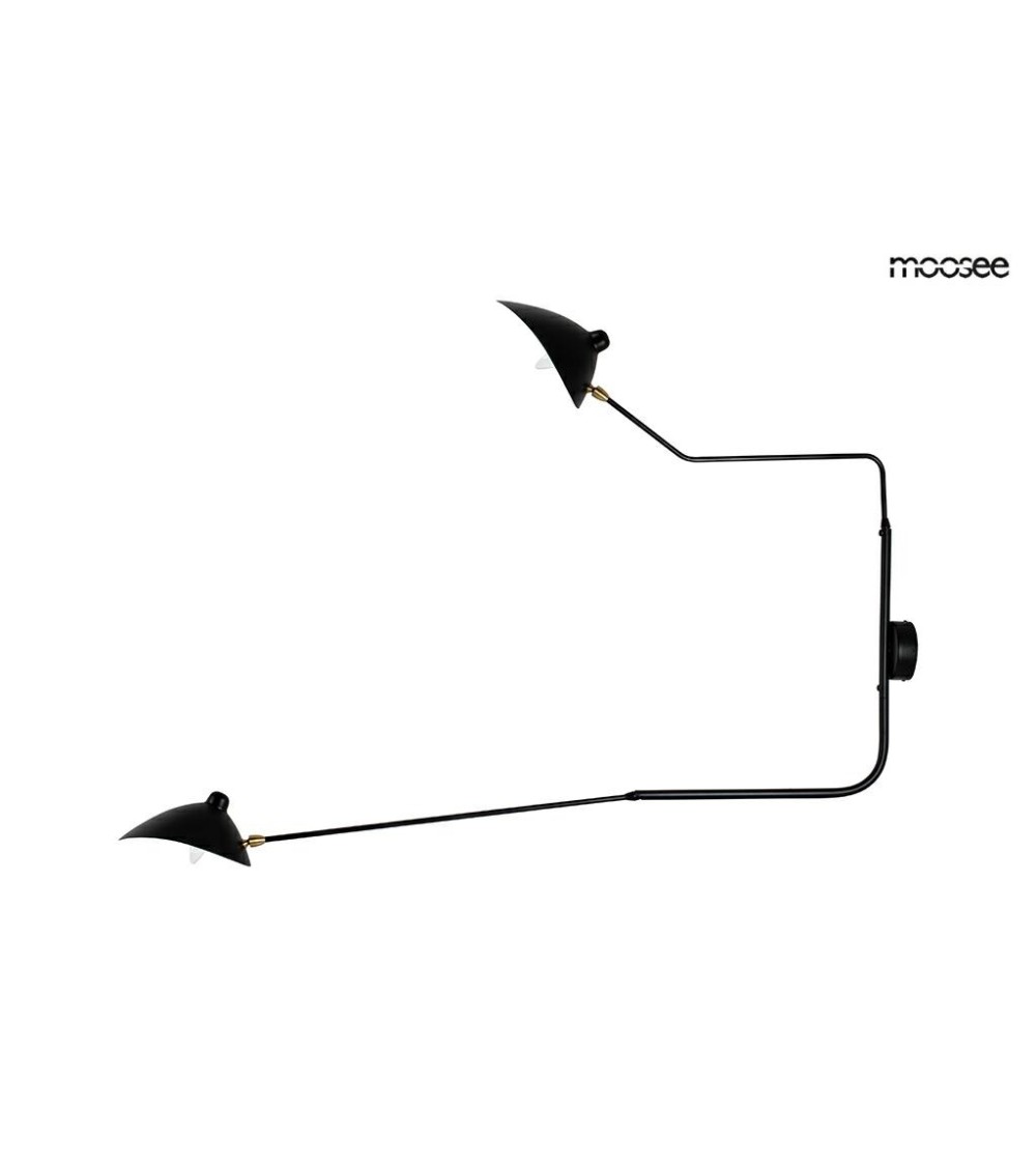 MOOSEE lampa ścienna RAVEN 2 - aluminium, stal węglowa
