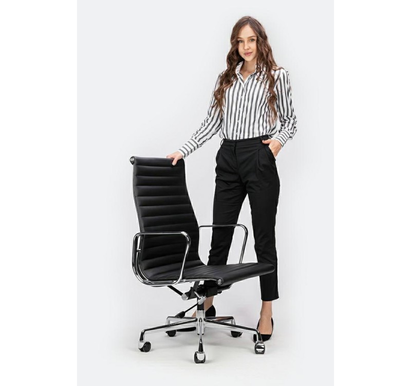 Fotel biurowy AERON PRESTIGE PLUS chrom  - skóra naturalna, aluminium