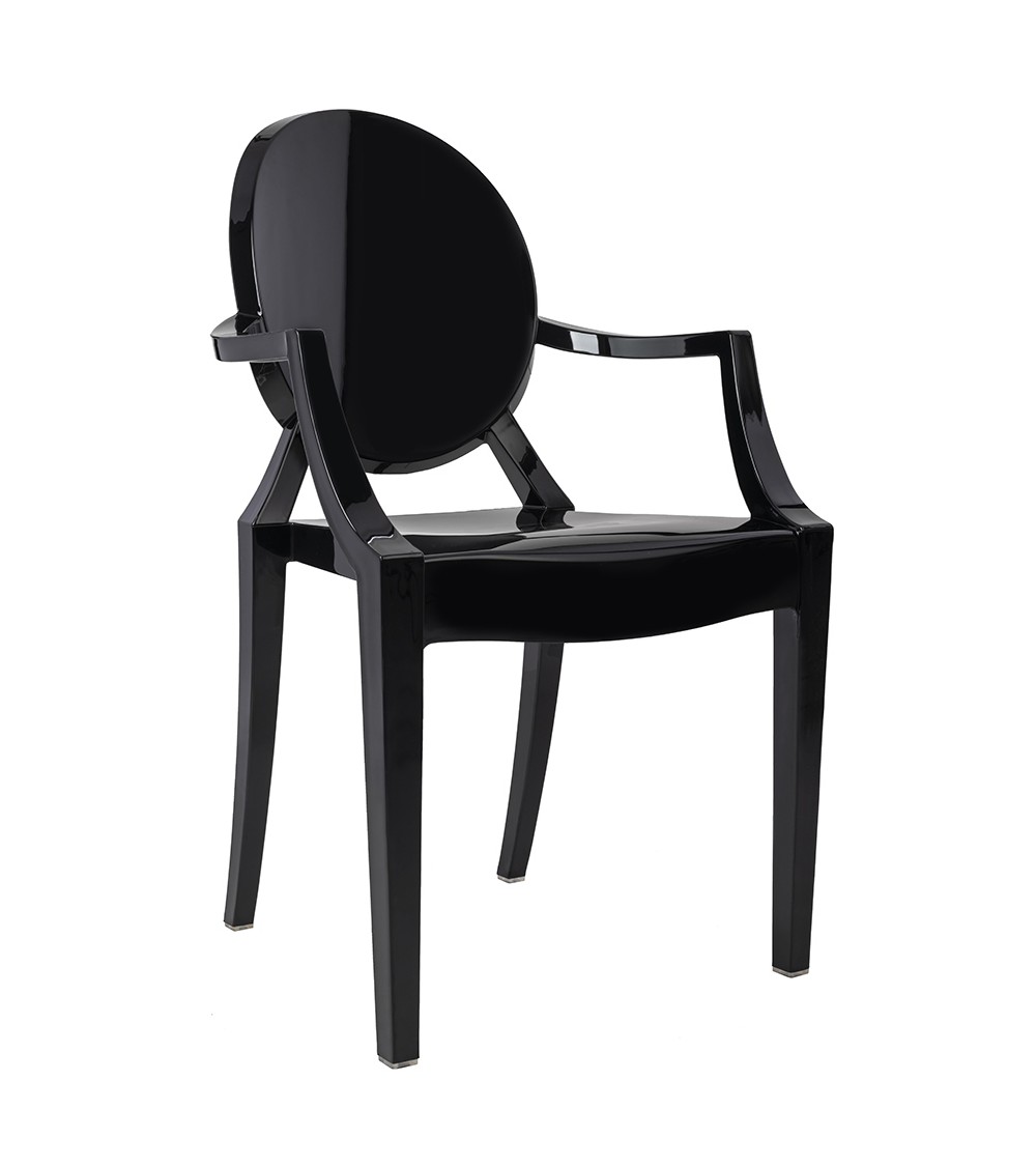 Krzesło LOUIS czarne - poliwęglan