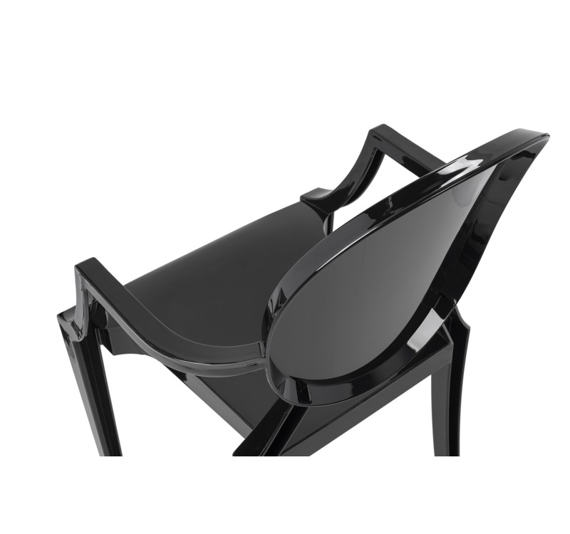 Krzesło LOUIS czarne - poliwęglan